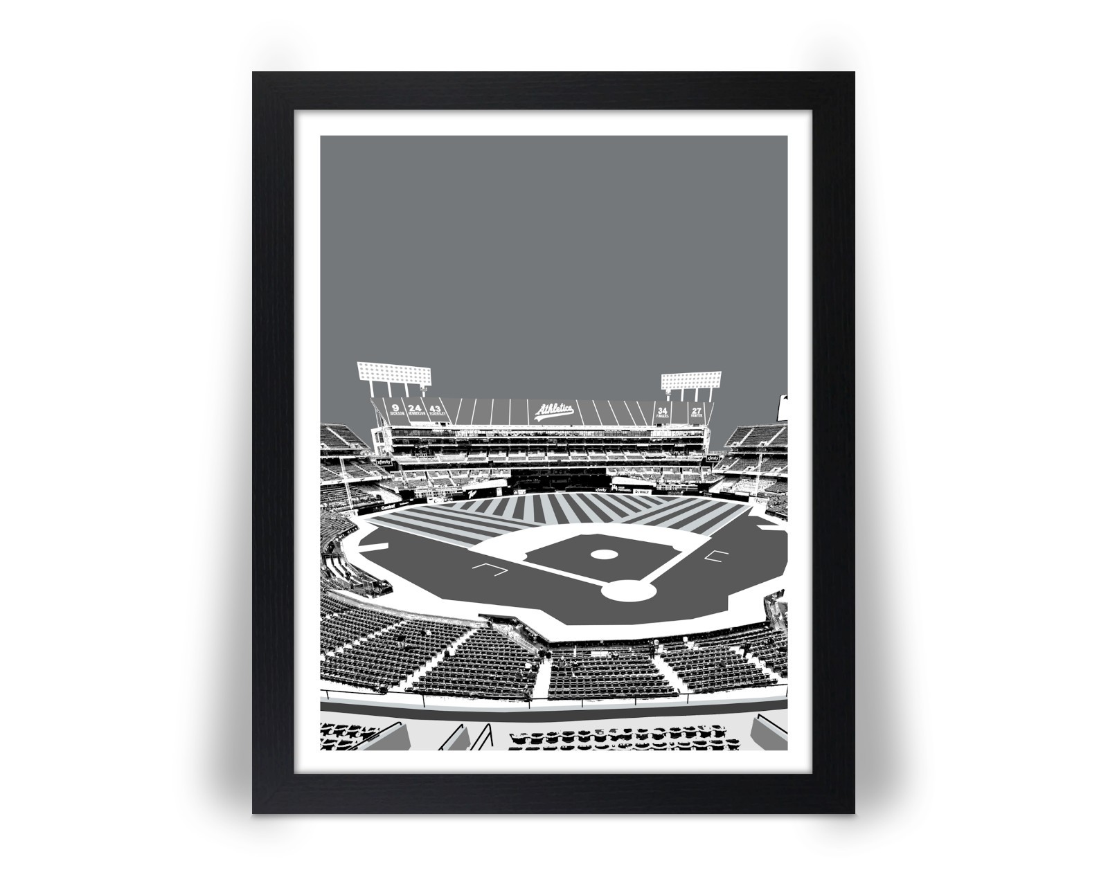 OAKLAND ATHLETICS As COLISEUM Stadium Skyline Photo Picture 8×10 11×14 16×20 WBN