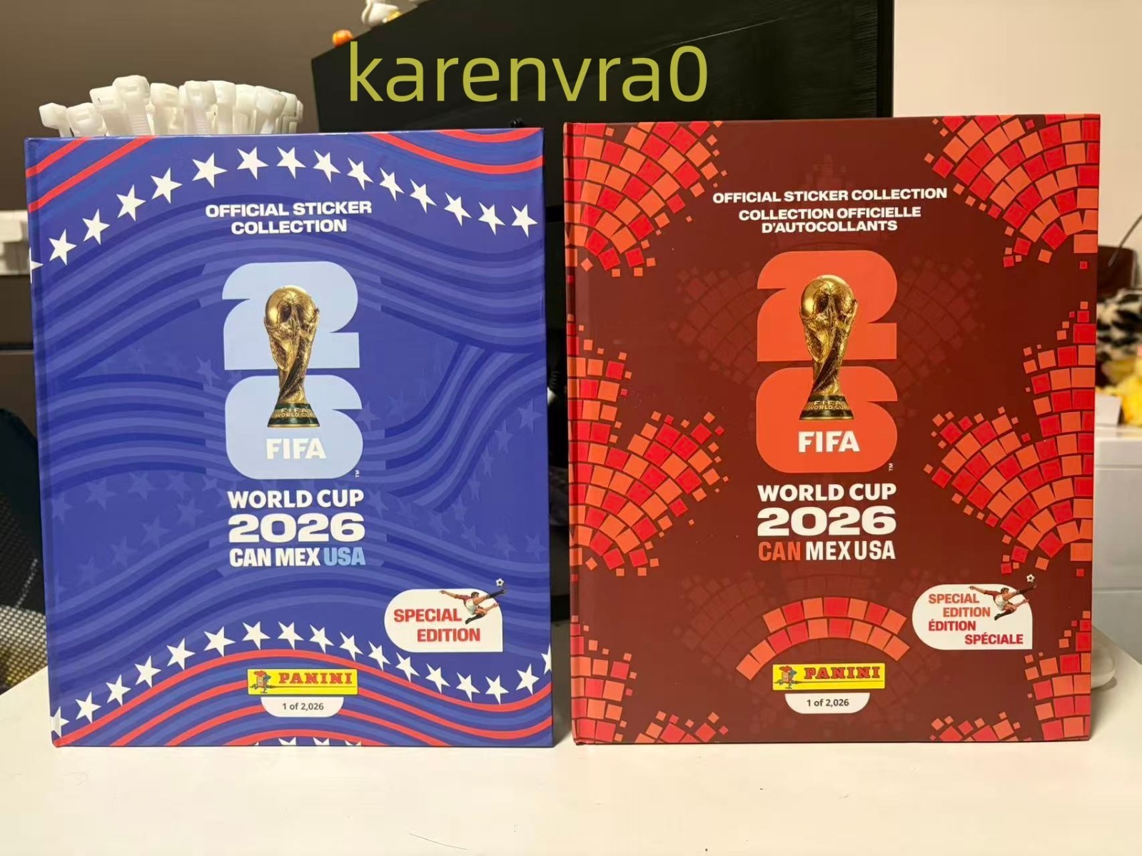 2PCS Panini FIFA World Cup USA＋Canada Hard Cover Album 1 of 2026 Special