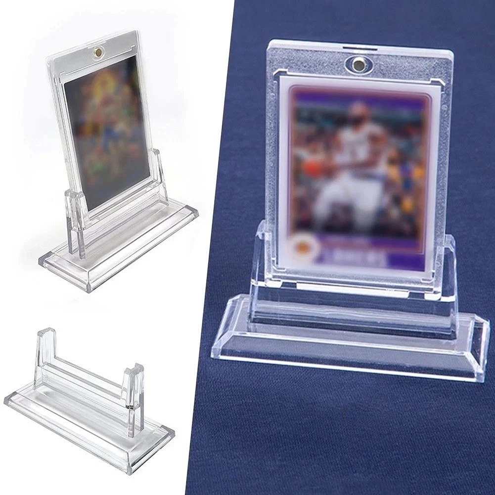 12 Magnetic Card Holders For Trading Card 35Pt Hard Baseball Protector W Stand