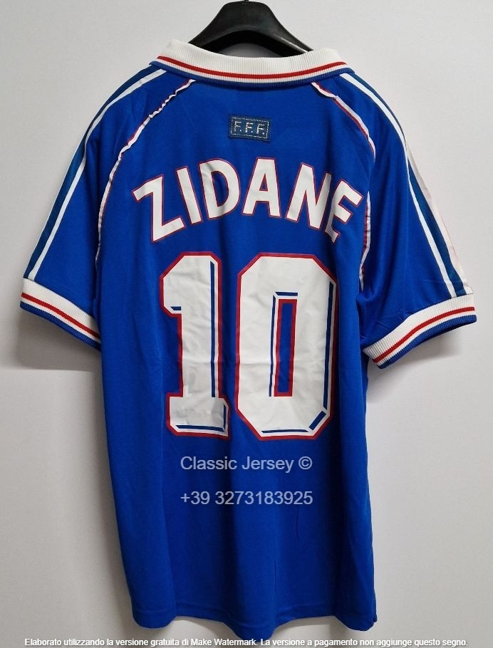 Jersey shirt FRANCE World Cup France 1998 ZINEDINE ZIDANE 10 ZIZOU
