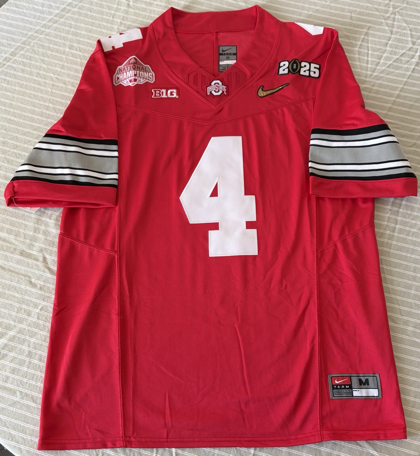 Jeremiah Smith Ohio State Buckeyes National Championship Jersey W/GOLD SWOOSH!