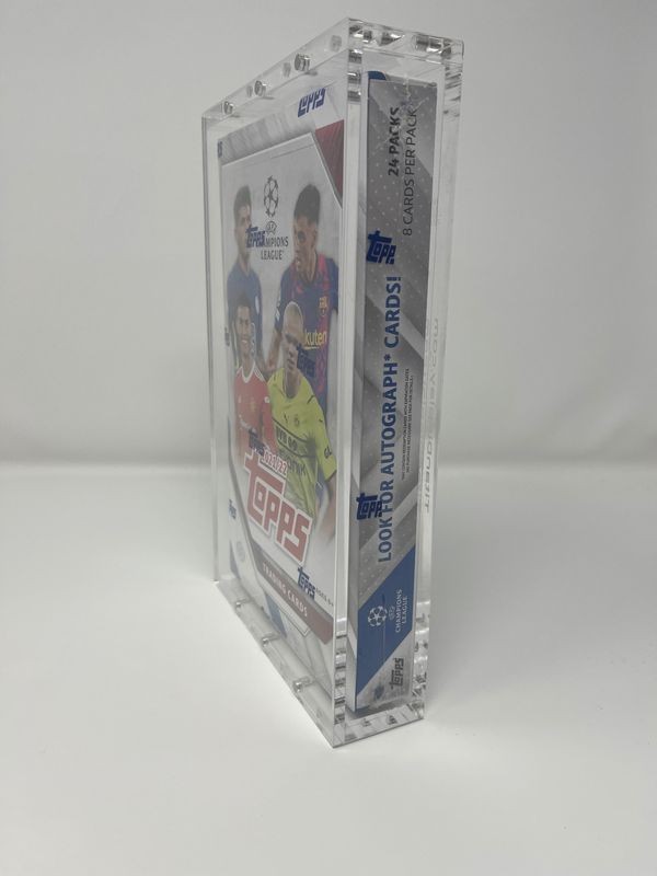 Acrylic Display Case Magnetic Lid FITS 2021-22 Topps UEFA & Chrome Hobby Box
