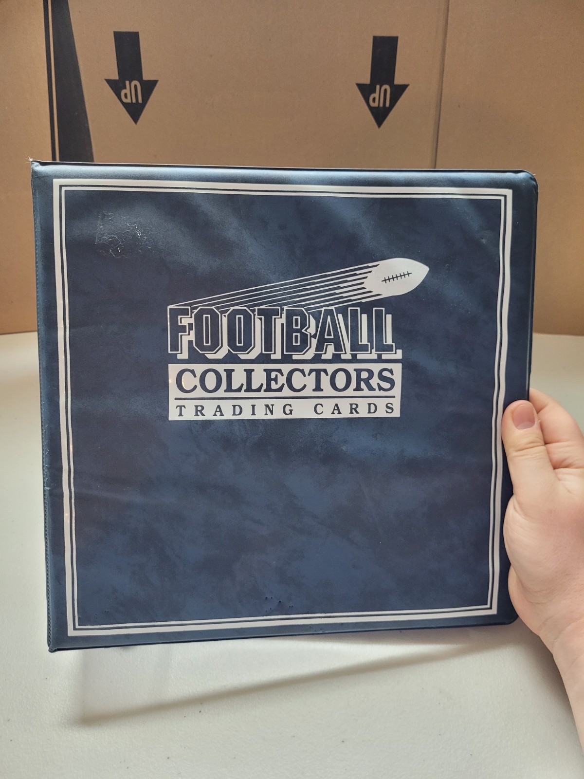 Basketball/Football Card Collector’s Binder Lot of 2 w/ Clear Card Sheets Inside