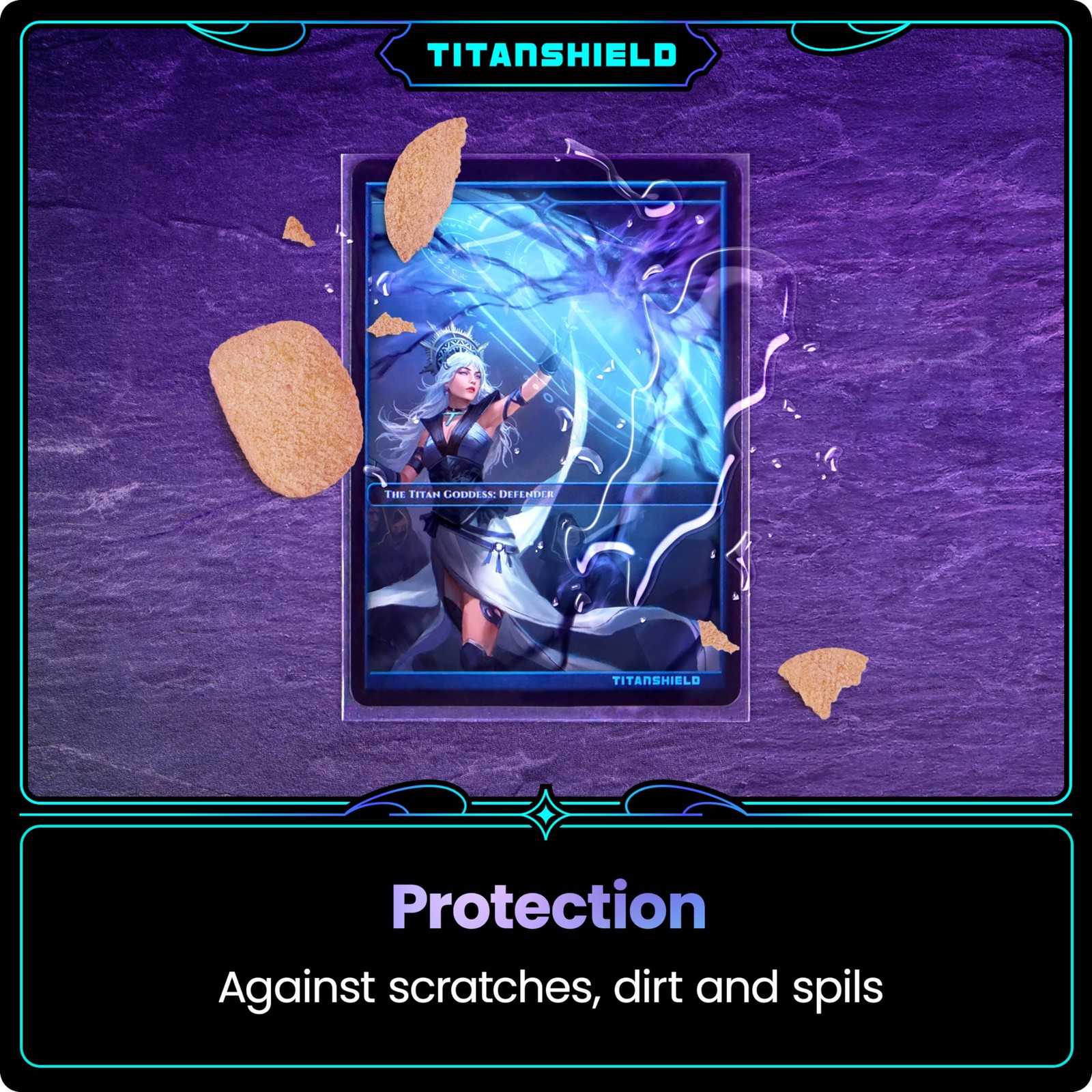 TitanShield Premium Card Sleeves | Compatible with Standard | 66x91mm, Clear
