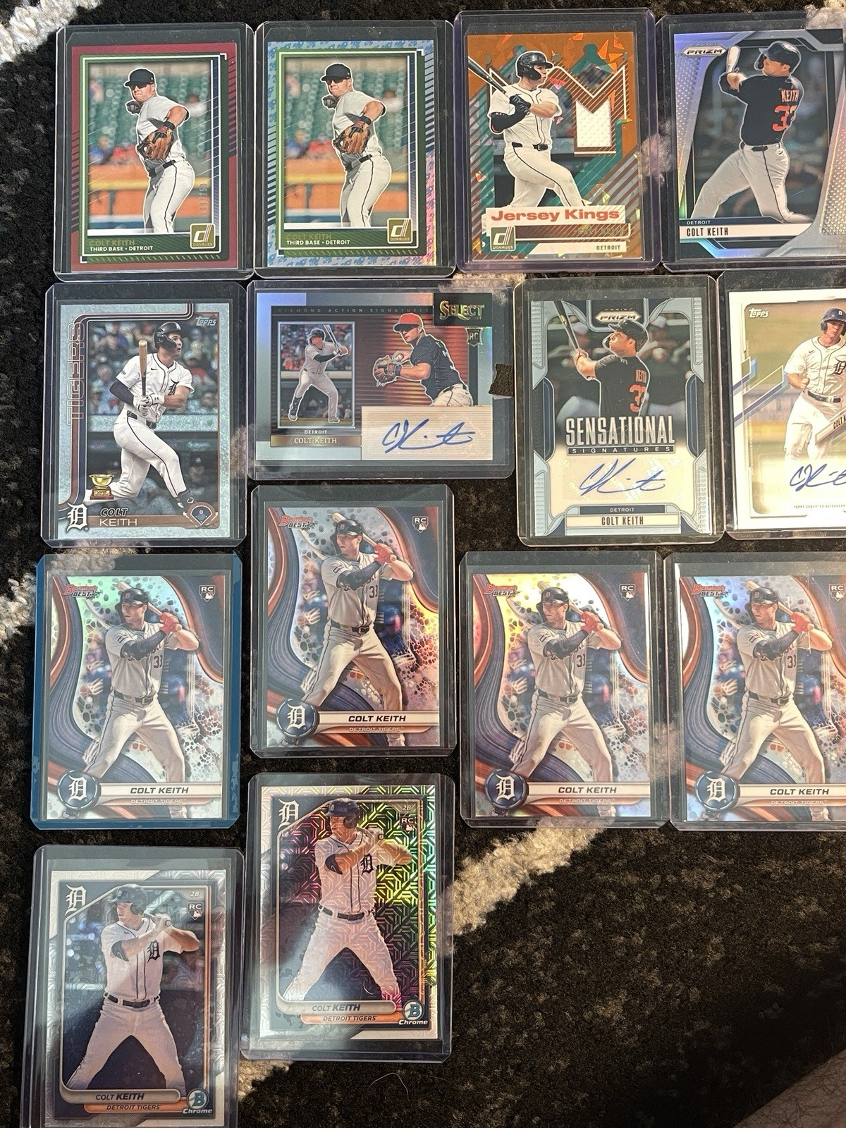 Huge Colt Keith RC 133-Card Lot Autos, Parallels, Inserts, Relic and Base.