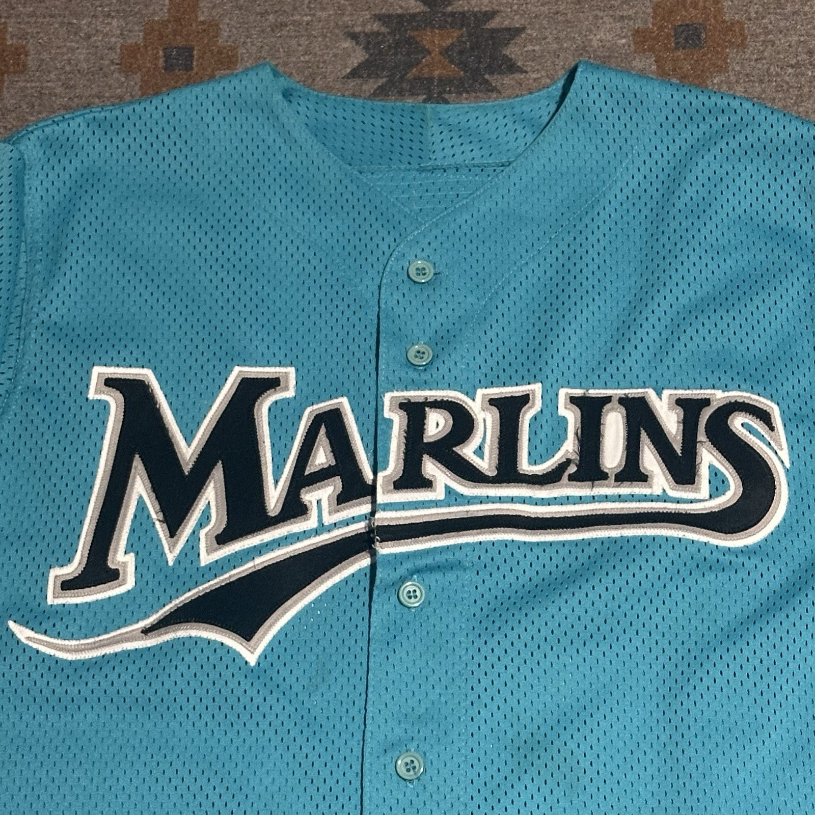 Vintage Florida Marlins Jersey Majestic Diamond Collection Todd Dunwoody 44 B8