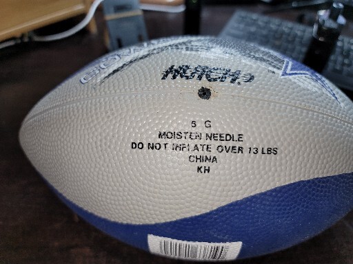 Vintage NFL Dallas Cowboys Hutch Rubber Football Tip to Tip 10.5 inch Greatshape