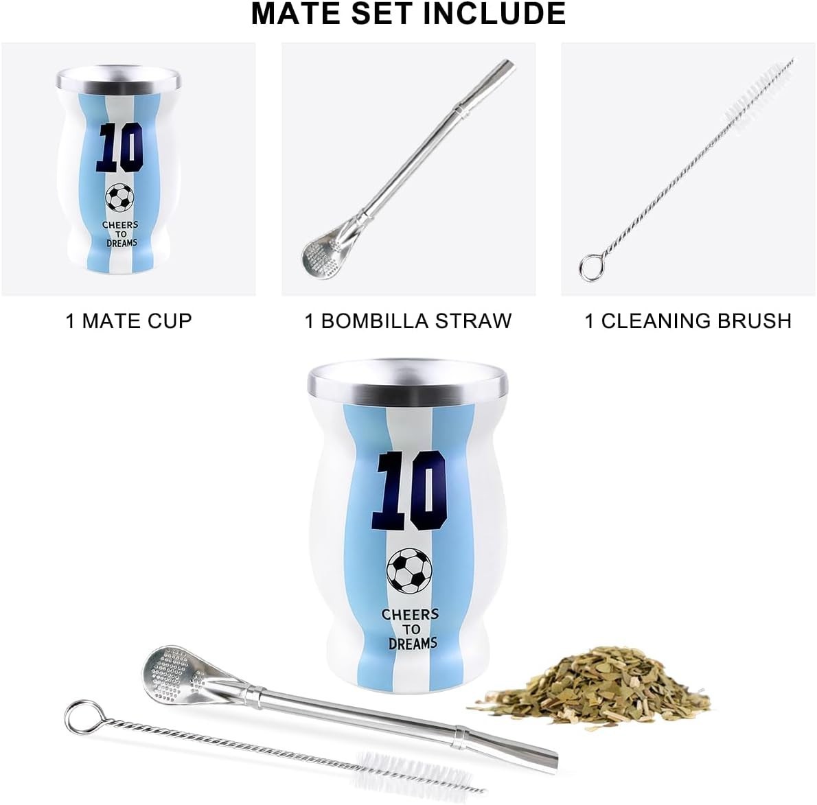 Argentina Captain No.10 Mate Cup Set, 2026 International Soccer Gifts