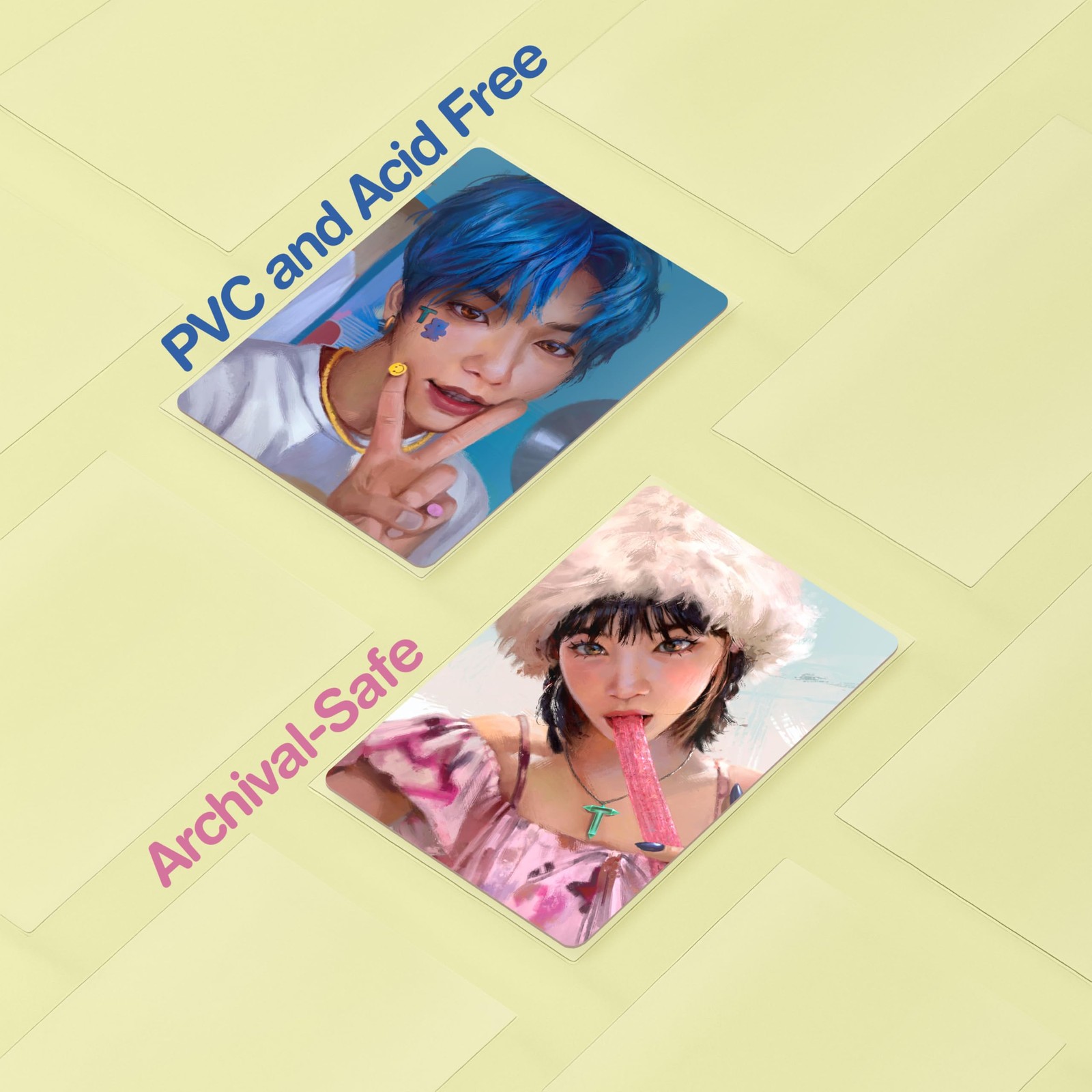 Premium Kpop Photocard Sleeves 150ct Card Protectors 57x88mm for Albums