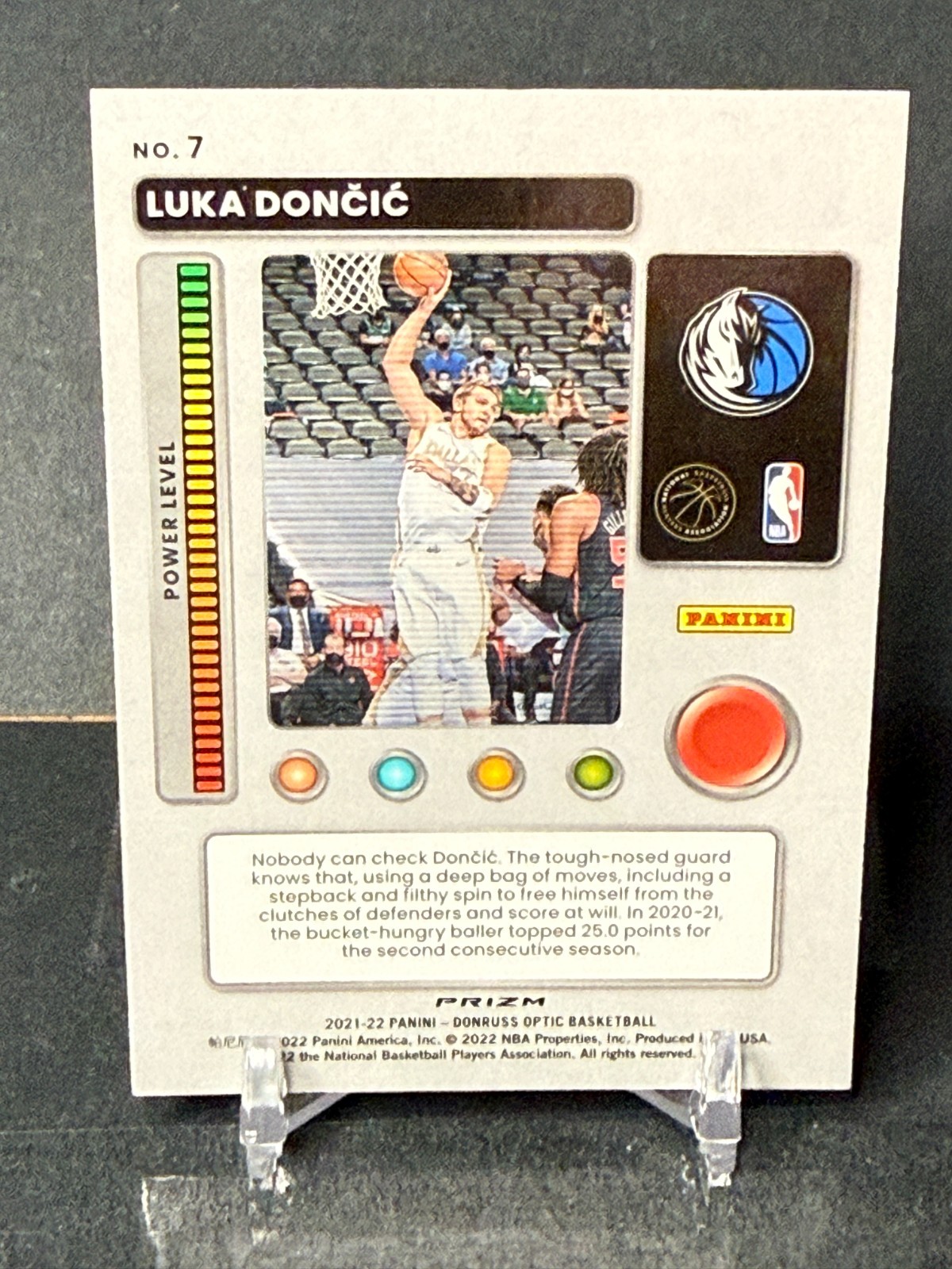 LUKA DONCIC 2021-22 Donruss Optic #7 T-Minus 3…2…1 Holo Prizm Mavericks LAL