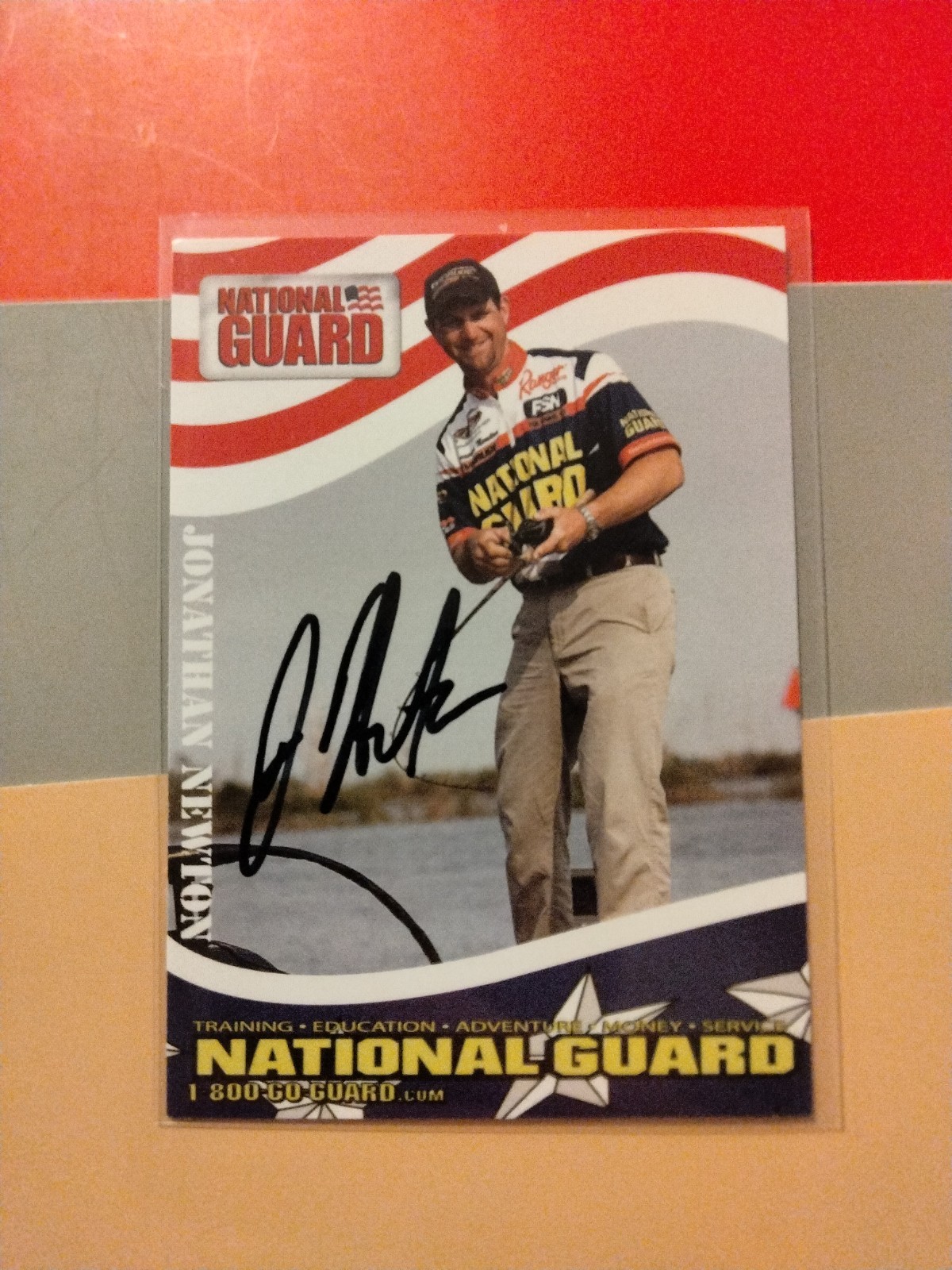 06′ National Guard JONATHAN NEWTON (auto) Pro Bass promo card free ship