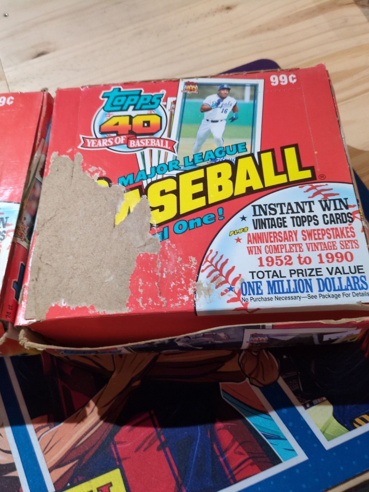 UGLY BOXES 1991 Topps Baseball Cello Box Chipper Jones RC? Whiten Error Card?