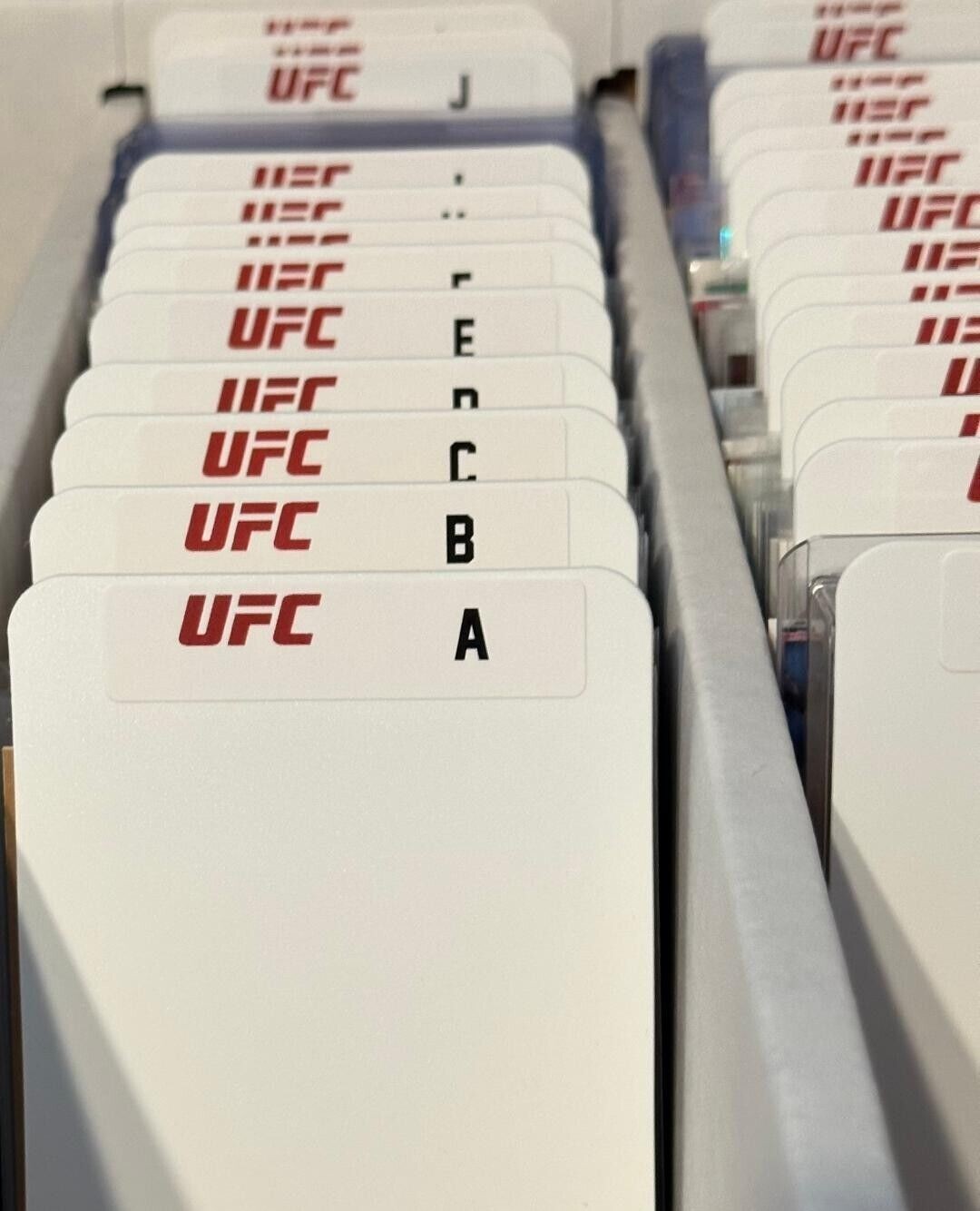 (26) TALL Sports Card Dividers with 26 FREE UFC A-Z Labels Set