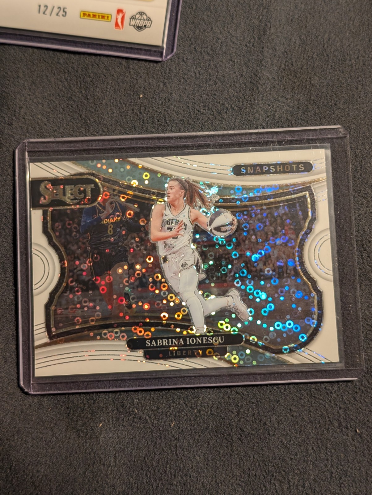 2025 Panini Select WNBA SABRINA IONESCU SNAPSHOTS WHITE DISCO PRIZM /75 #15 SP