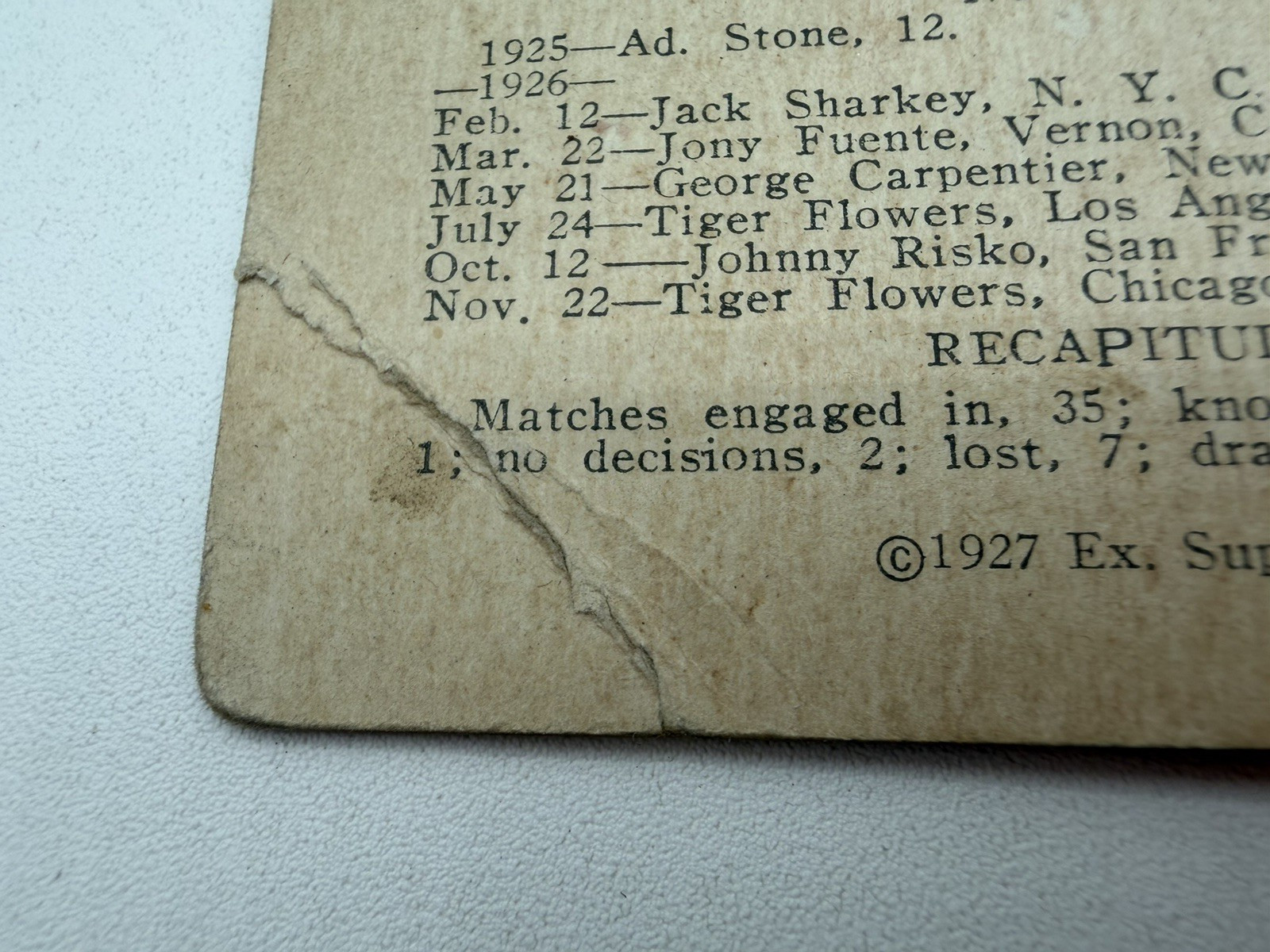 Antique Lot of 8 Exhibit Supply Co. 1920’s Boxing Cards