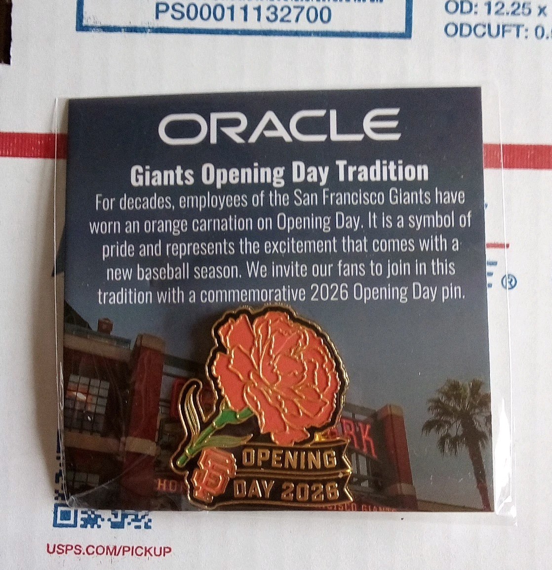 San Francisco SF Giants Commemorative Opening Day Pin March 27, 2026 vs. Yankees