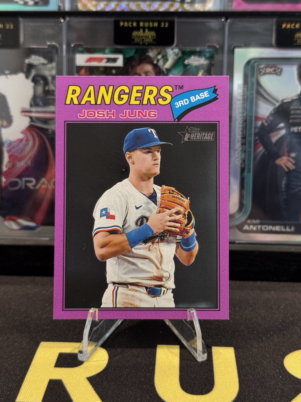 2026 Topps Heritage Josh Jung #191 Light Purple Boarder Rangers