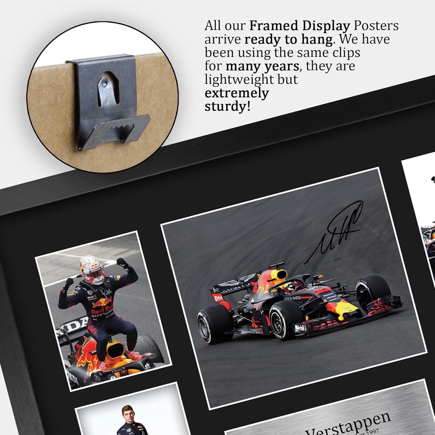 Authentic Max Verstappen Autograph Display – 16″x12″