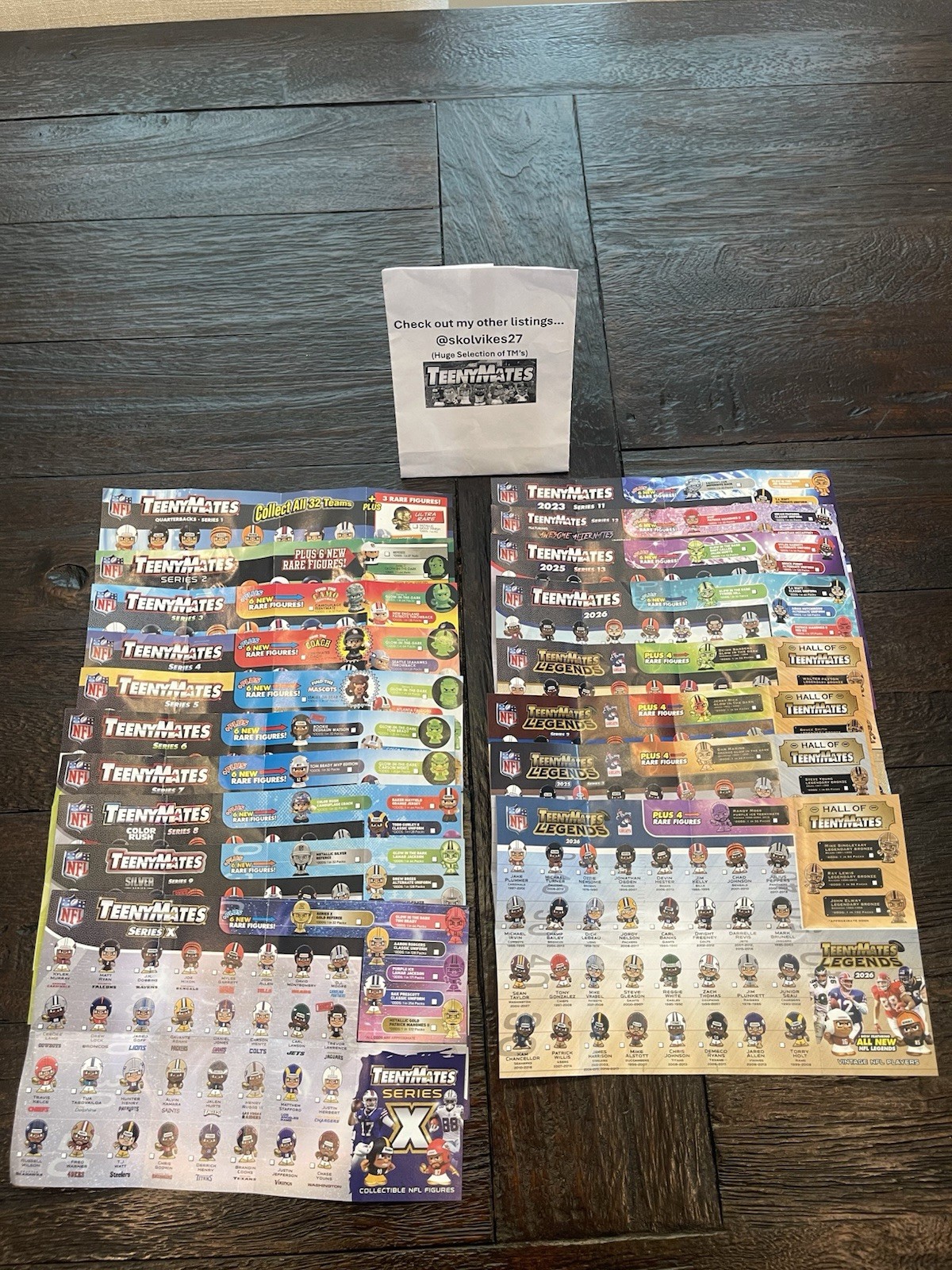 All 18 NFL TeenyMates Cecklist (Normal & Legends) Super Hard to Find!!!!!