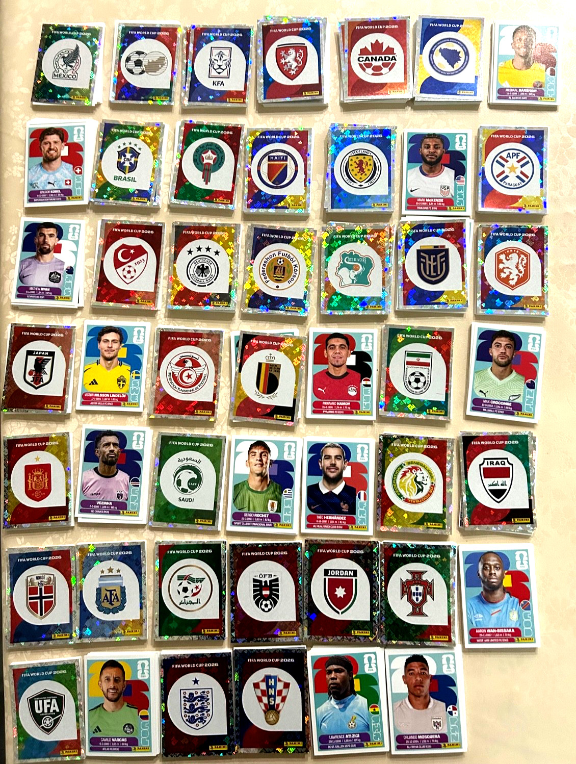 2026 World Cup soccer stickers group 8 Spain,cabo verde, Saudi Arabia, uruguay