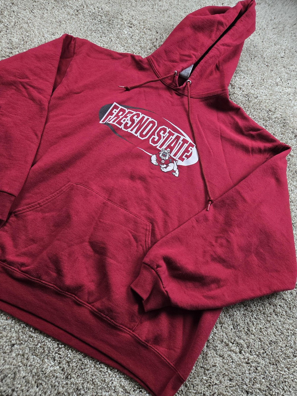 Vintage Fresno State Bulldogs Hoodie Sweatshirt Mens 2XL NCAA Football Jerzees