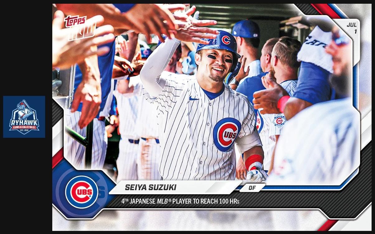 2026 Topps Now #401 Seiya Suzuki Chicago Cubs 100 MLB Home Runs PRESALE