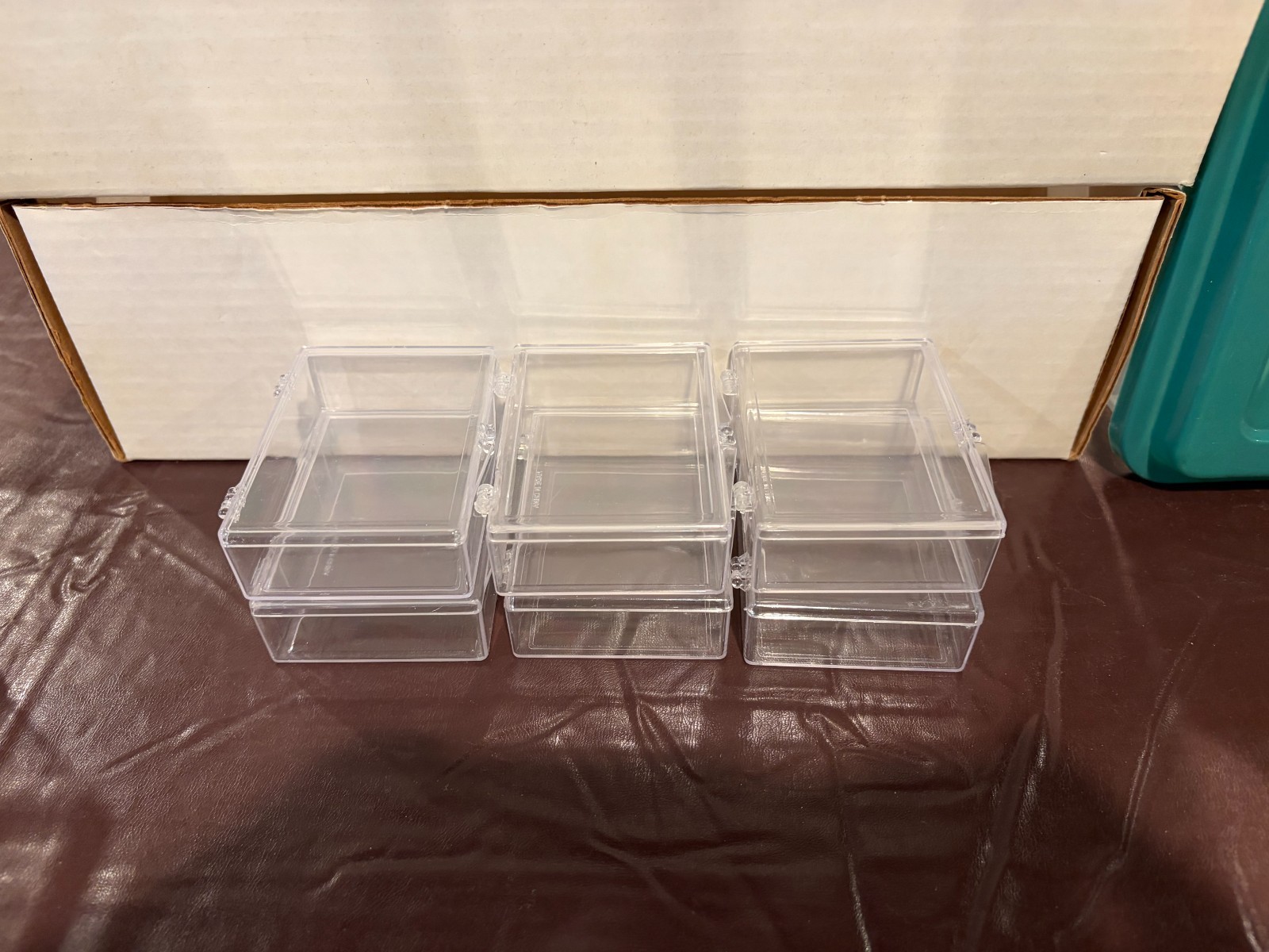 Lot Of 17 used Snap Card Holder Box Cases – holds 1325 cards!!
