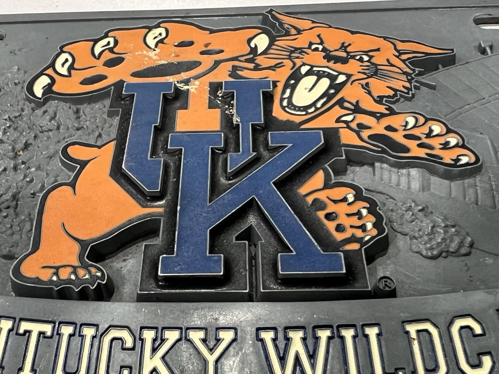 UK Kentucky Wildcats College Football Pewter Car License Plate Tag HEAVY