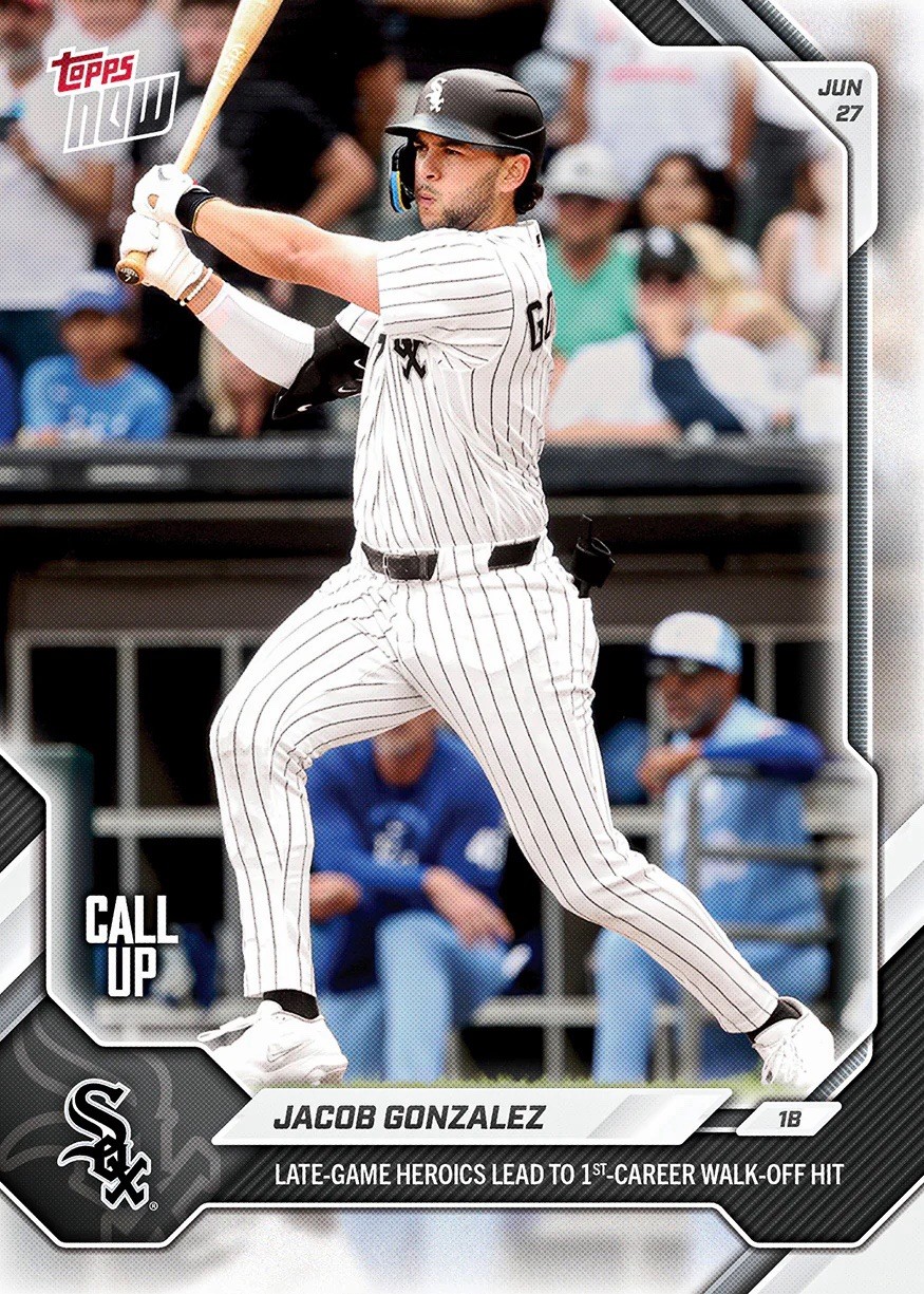 Jacob Gonzalez – 2026 MLB Topps NOW® – Call Up- Card 385 – *PRESALE*