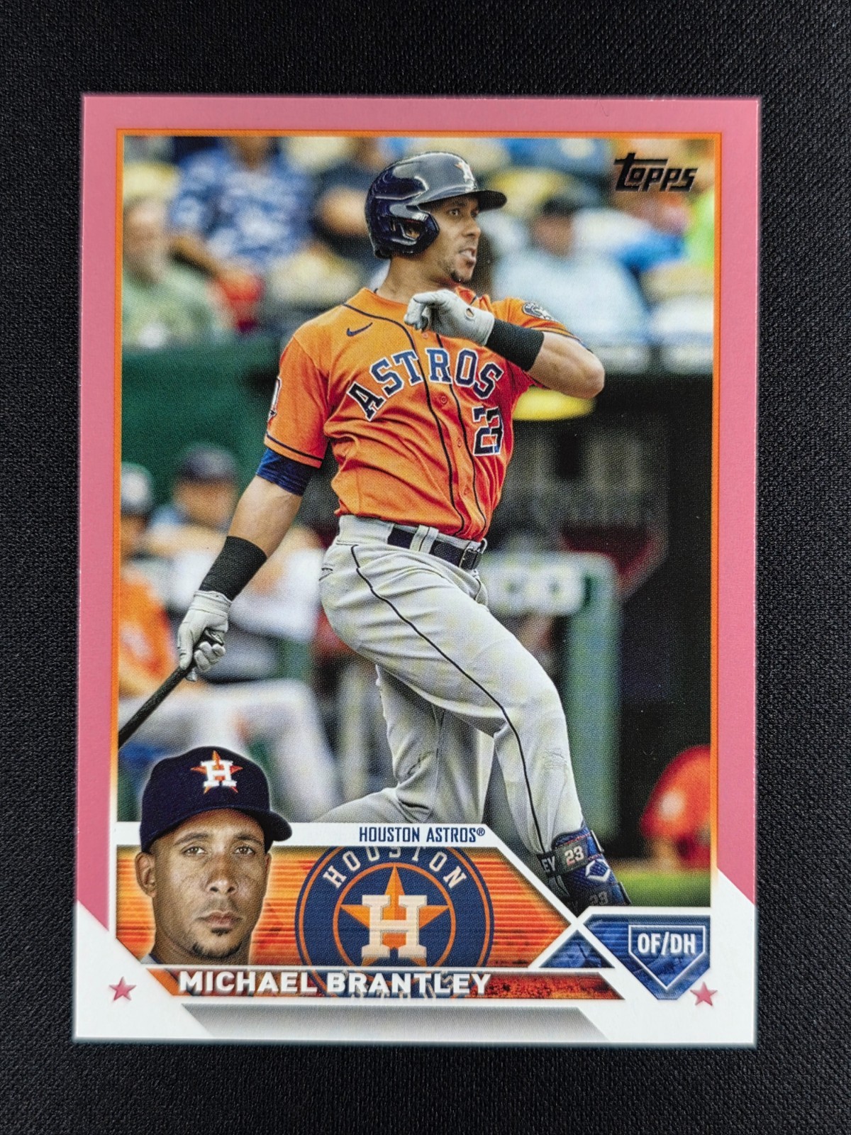 Michael Brantley 2023 Topps Mother’s Day Pink 27/50 #628 ASTROS