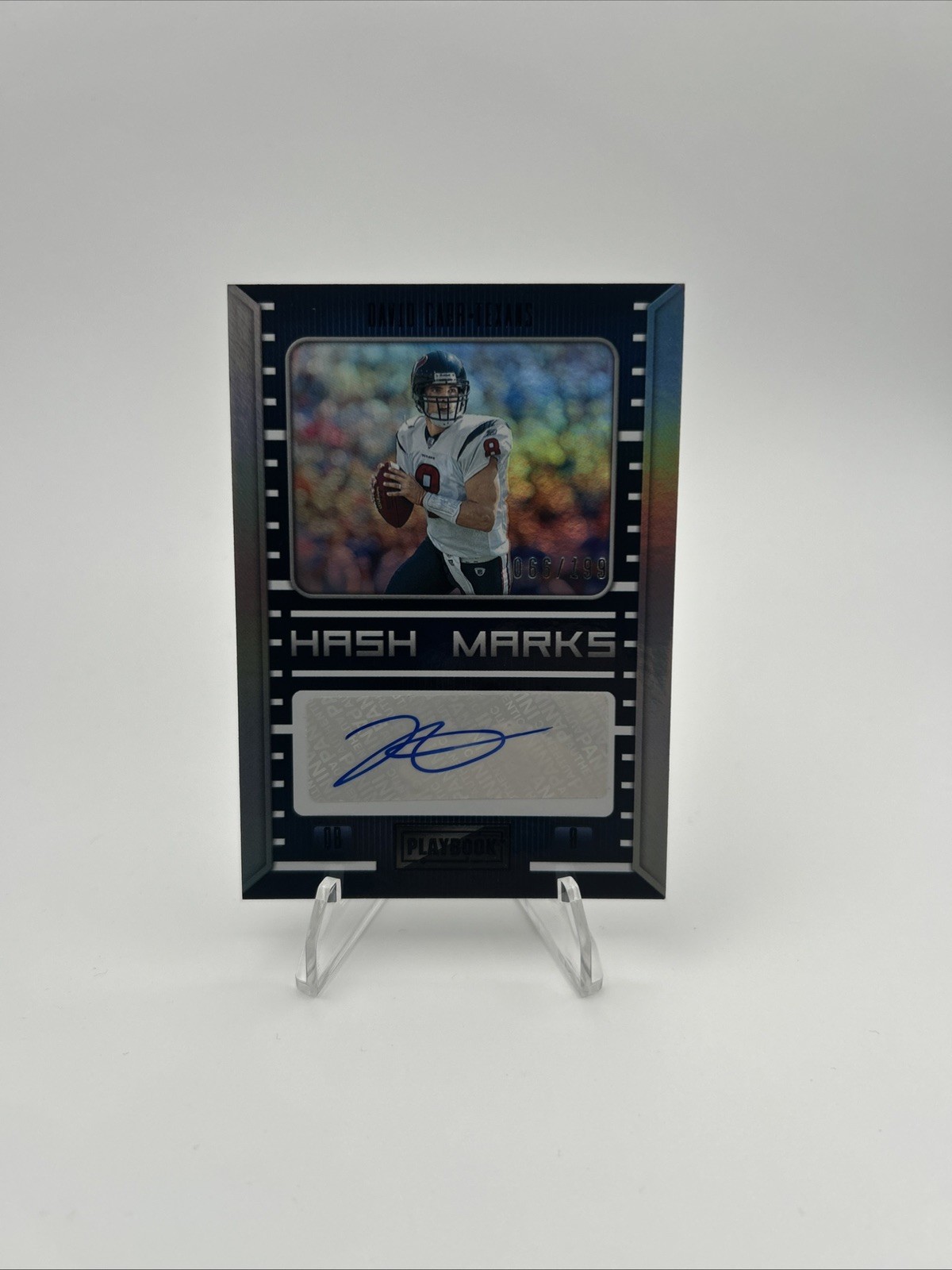 2022 Panini Playbook David Carr Hash Marks Auto Autograph #66/199