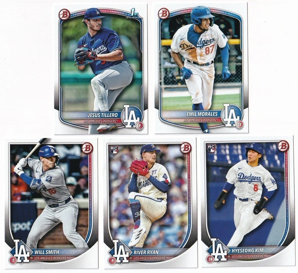 2025 Bowman Paper COMPLETE🔥 LA Dodgers Team Set BASE 1st RC $0.17/card