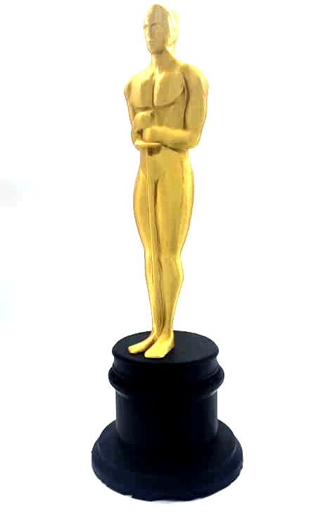 Replica Academy Award Statuette Oscar – 14 Inches Tall 3D Printed PLA Silk Gold