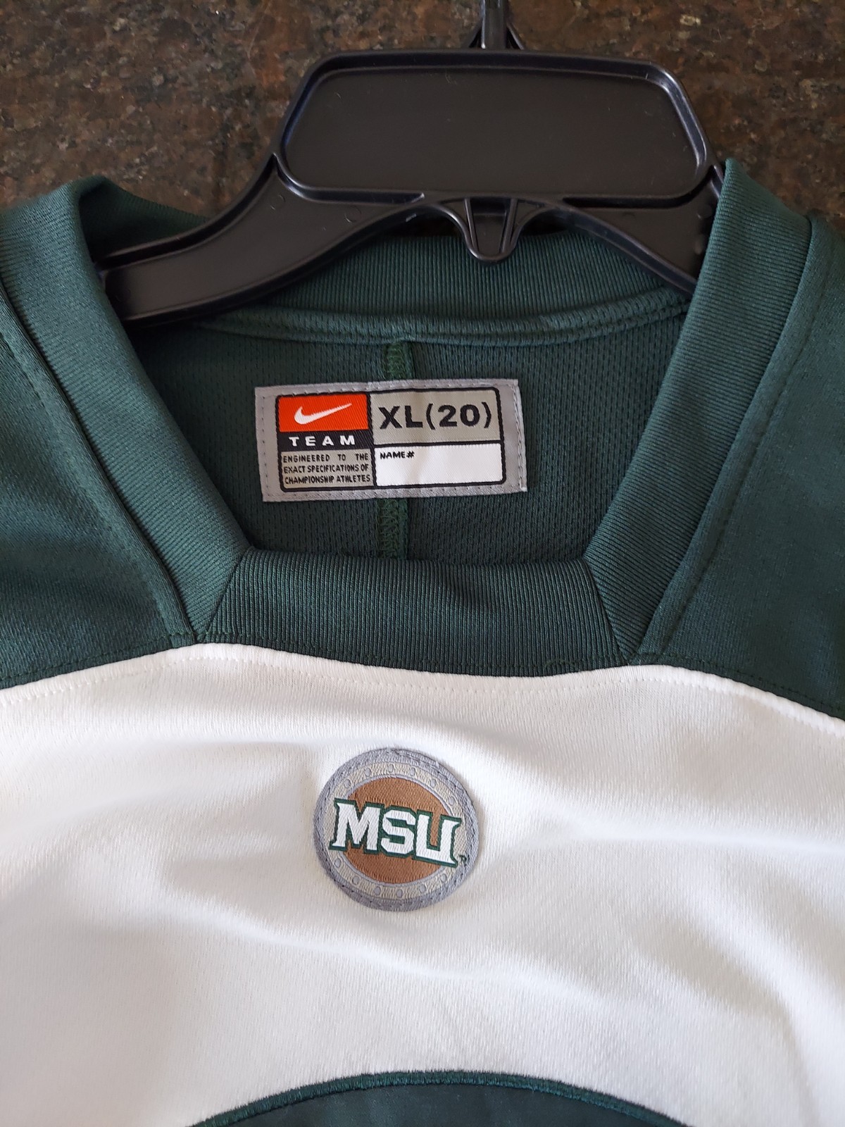 NIKE MSU MICHIGAN STATE UNIVERSITY SPARTANS JERSEY SIZE XL 20 SEE DETAILS