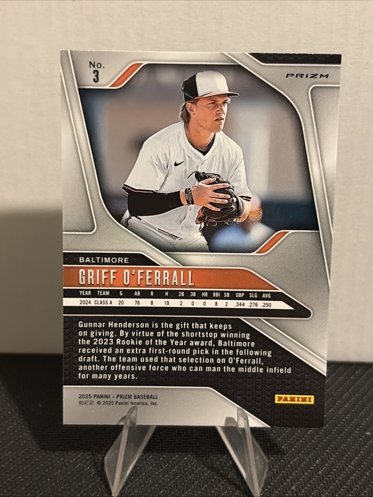 2025 Panini Prizm – Griff O’Ferrall, Griff O’Ferrall #3 Green Prizm (RC)