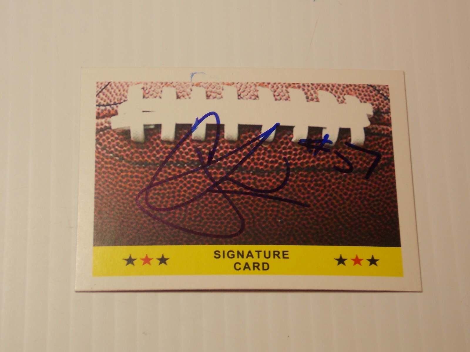 Unknown Signed Football Card Signature Autographed