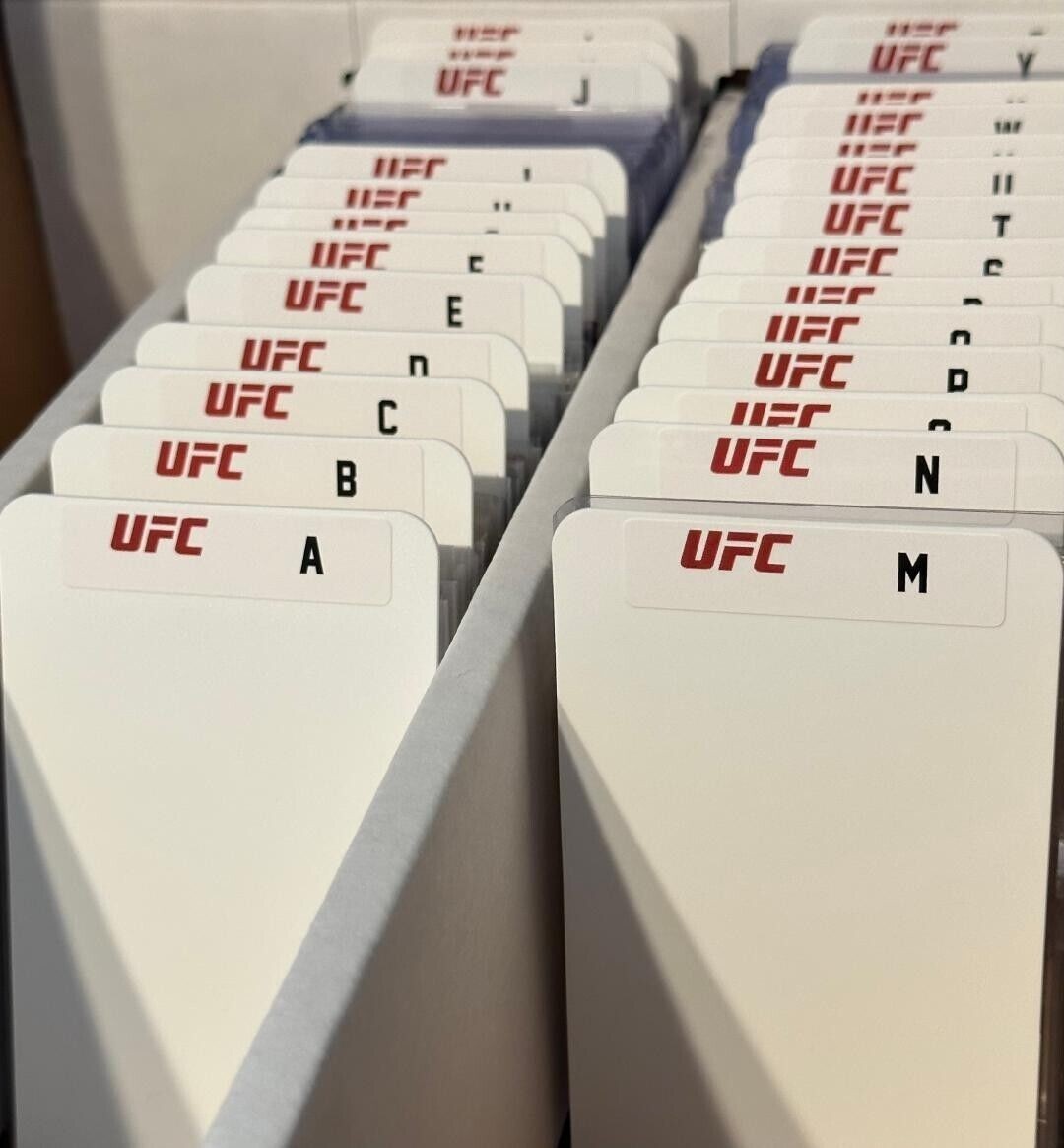 (26) TALL Sports Card Dividers with 26 FREE UFC A-Z Labels Set