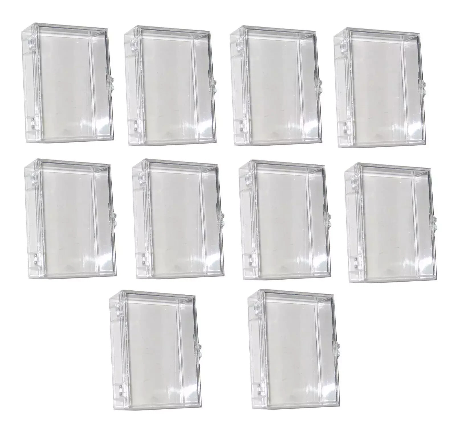 10 ULTRA PRO 50 COUNT CLEAR HINGED STORAGE BOX CASE HOLDER SPORTS CARDS POKEMON