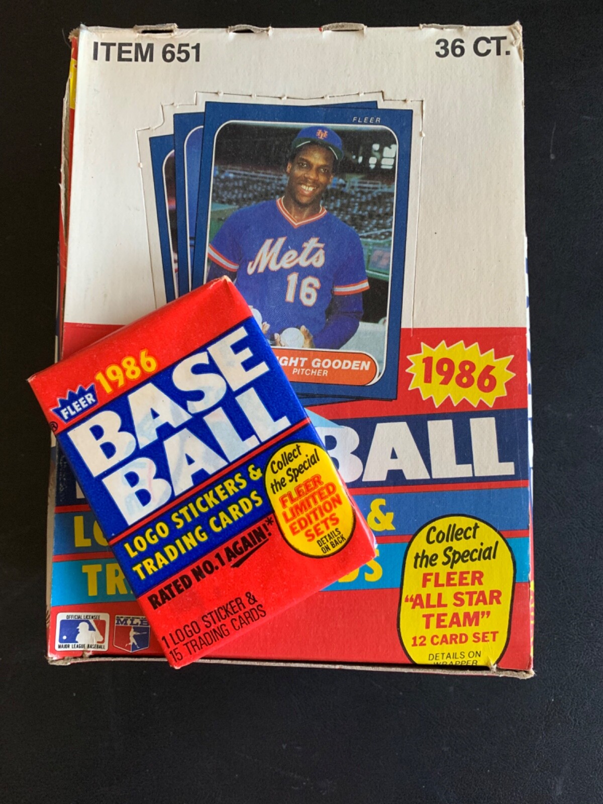 1986 Fleer baseball wax pack straight from box (Canseco?) Buy 2 or more save 10%