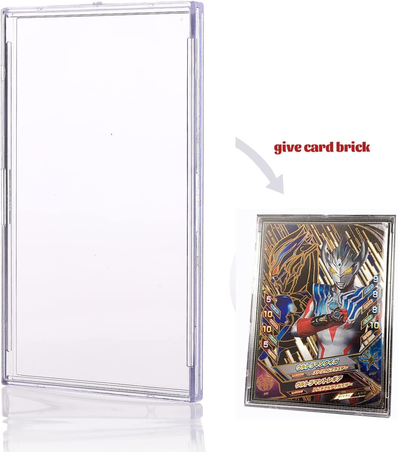 Trading Card Sleeves Hard Plastic Clear Case Holder 10 Baseball Cards Topload +