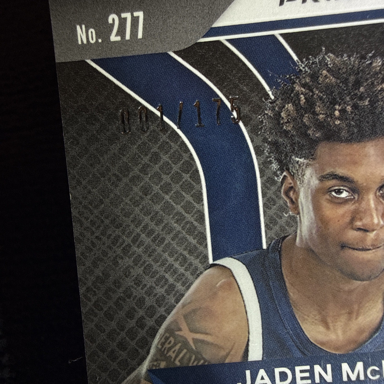 2020-21 Panini Prizm – Jaden McDaniels #277 Blue Fast Break Disco Prizm /175 RC