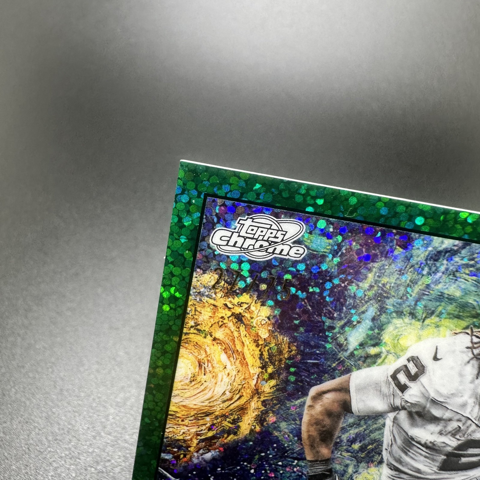 2025 Topps Cosmic Chrome Ashton Jeanty Green Space Dust /75 STN-4 RC Rookie