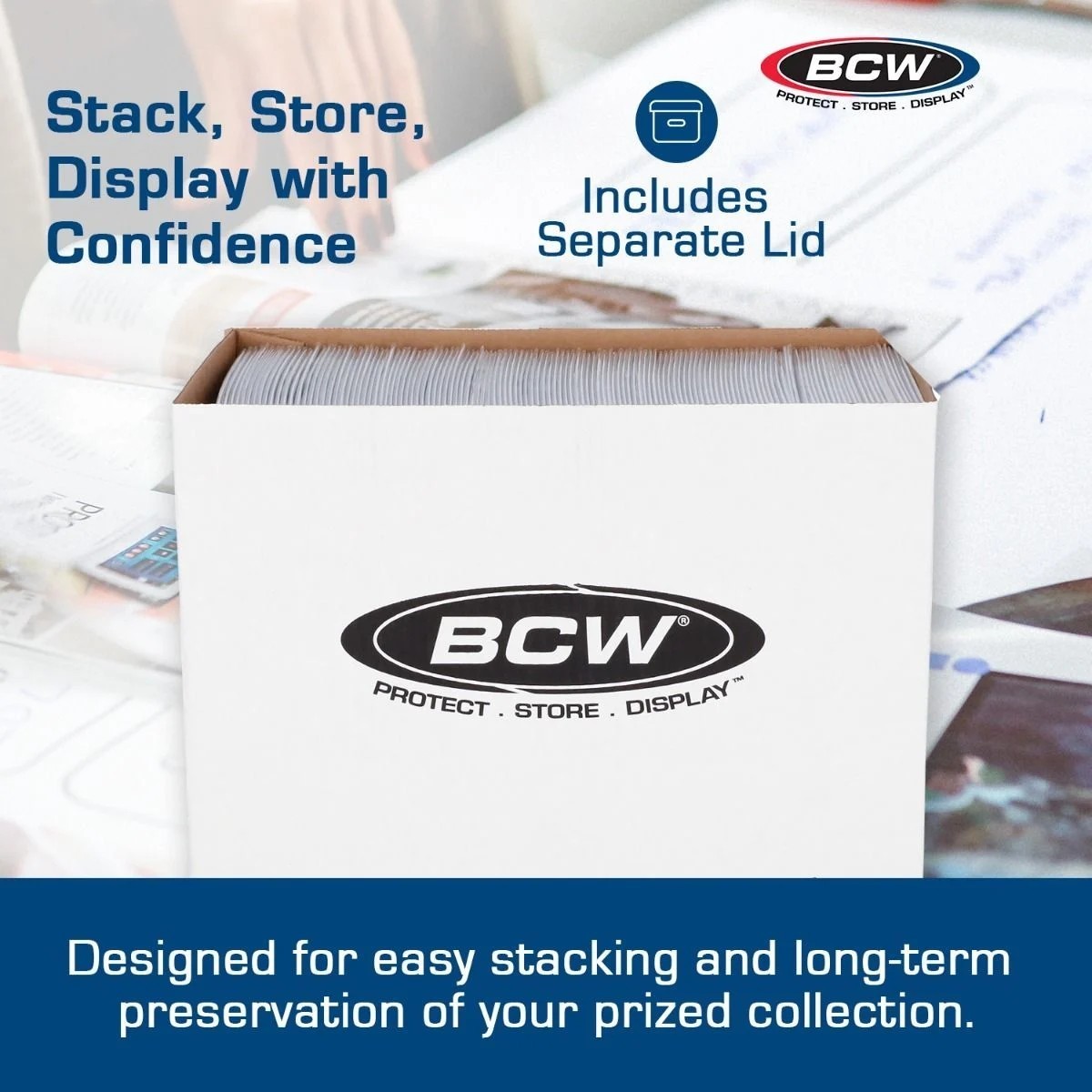 (1x) BCW Magazine Storage Box- Corrugated Cardboard Storage Box