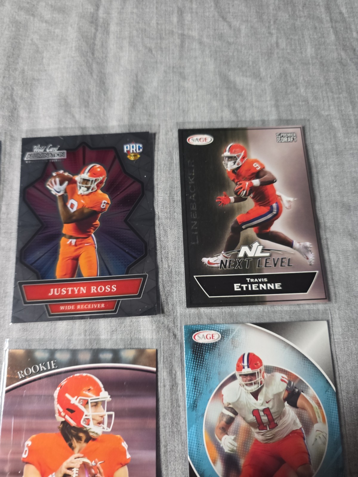 University Of Clemson Basketball & Football Trading Card Lot Of 9