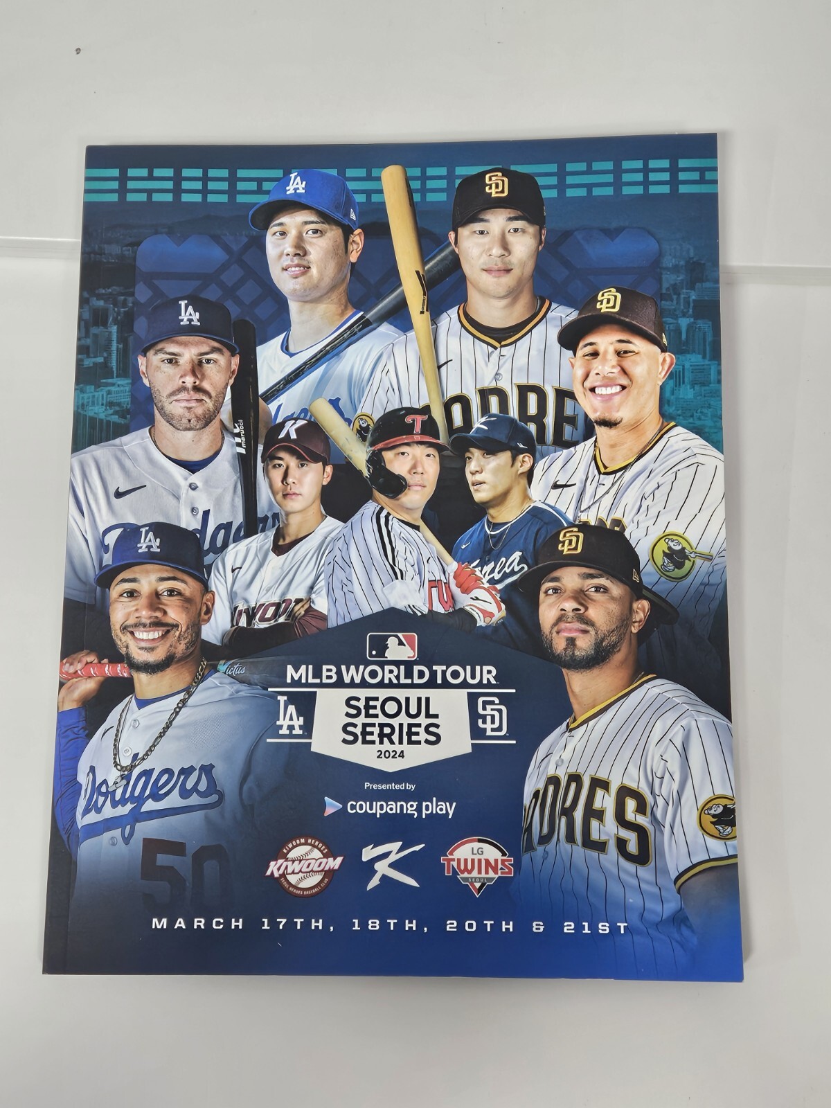 2024 MLB WORLD TOUR Seoul Series LA Dodgers Vs SanDiego Padres Program Book