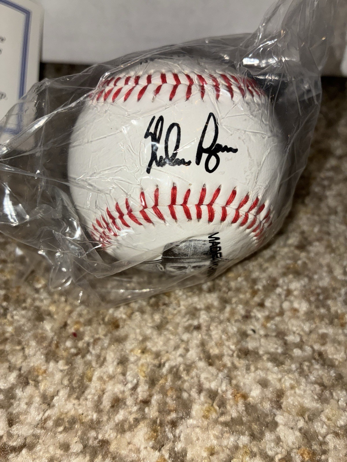 Nolan Ryan Facsimile Autographed Portrait Ball All Star Marketing w/ COA