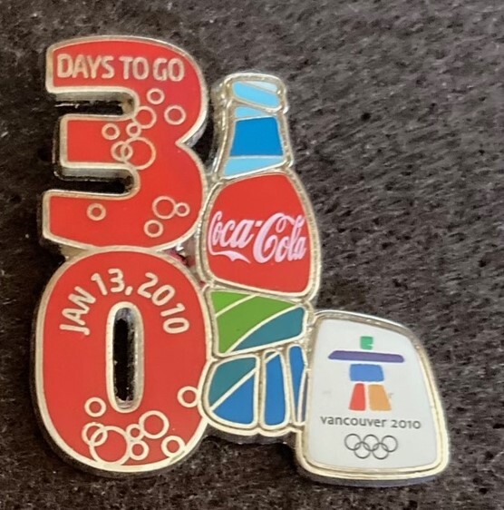 COKE 30 DAYS TO GO VANCOUVER OLYMPIC SPECIAL EDITION PIN-2028 LOS ANGELES TRADER