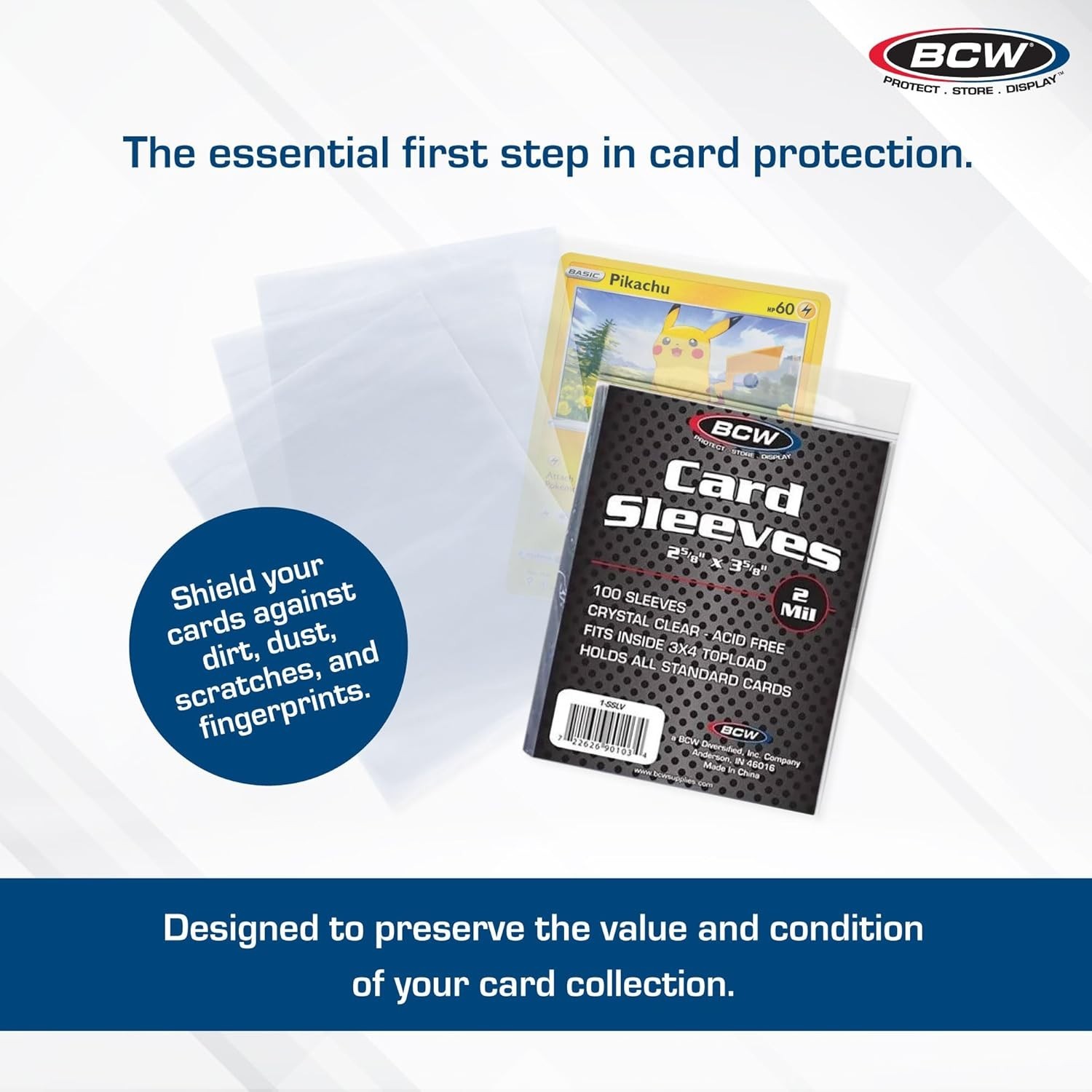 Card Sleeves, 2 5/8 x 3 5/8″