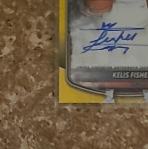2025-26 Bowman Kelis Fisher Mojo Refractor Yellow/75 Auto