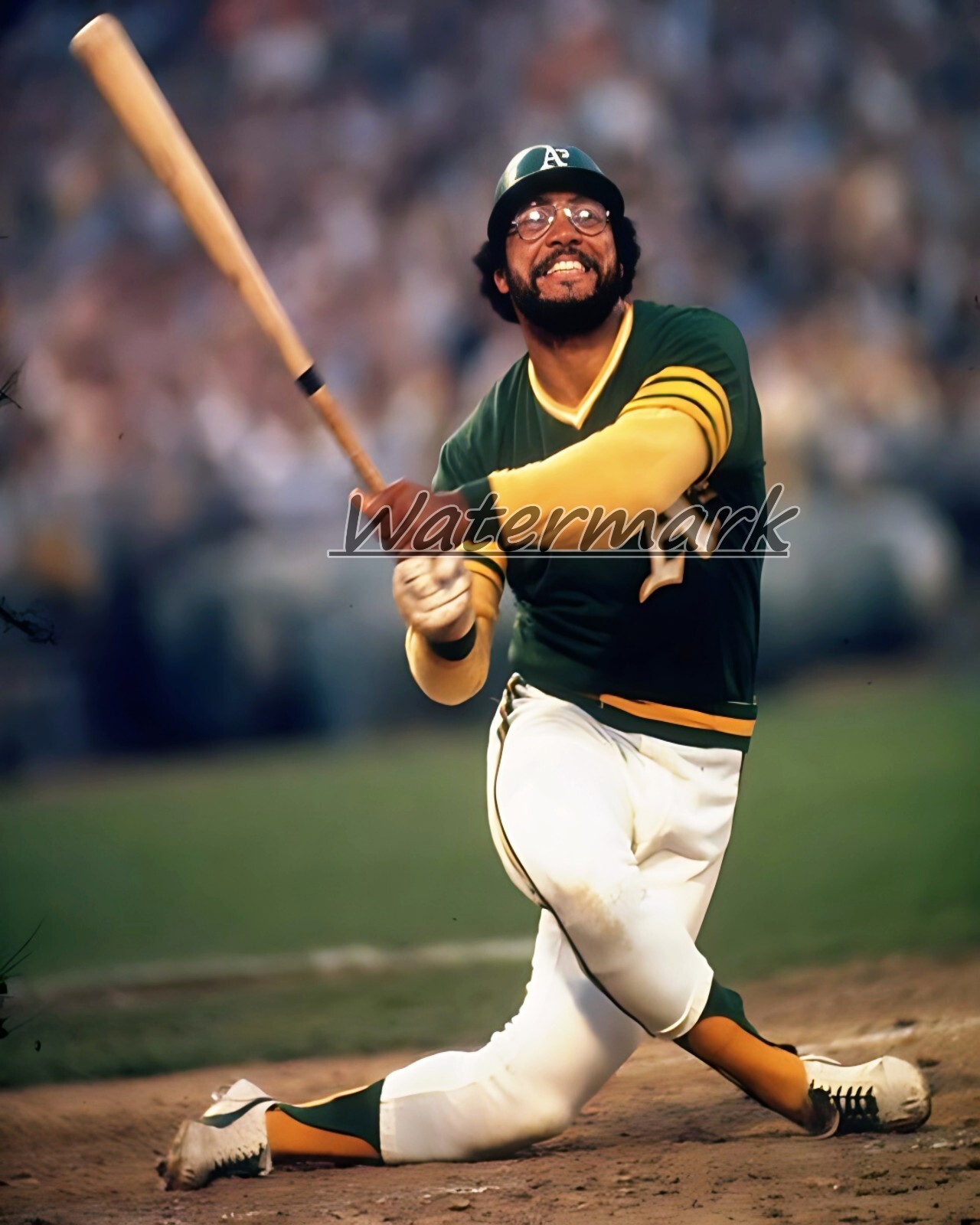 MLB Reggie Jackson Oakland A’s at the Plate Color 8 X 10 Photo Picture